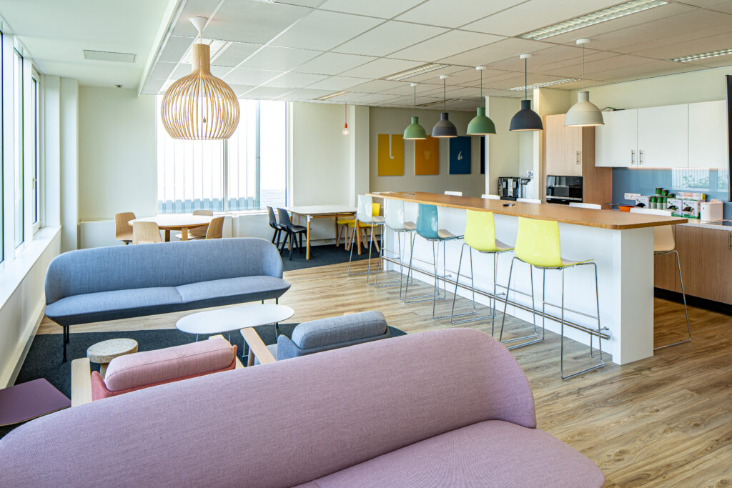 Colourful interior common area